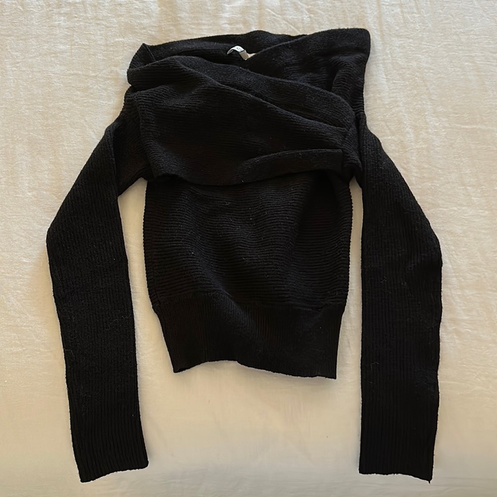 Off the shoulder black sweater